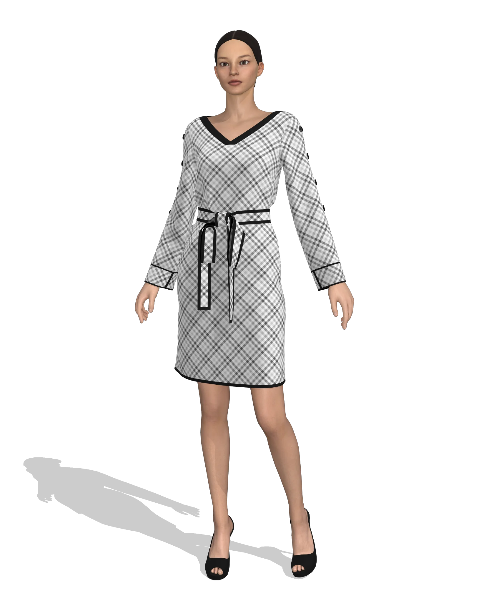 KDscion-p12-full sleeve A-line dress